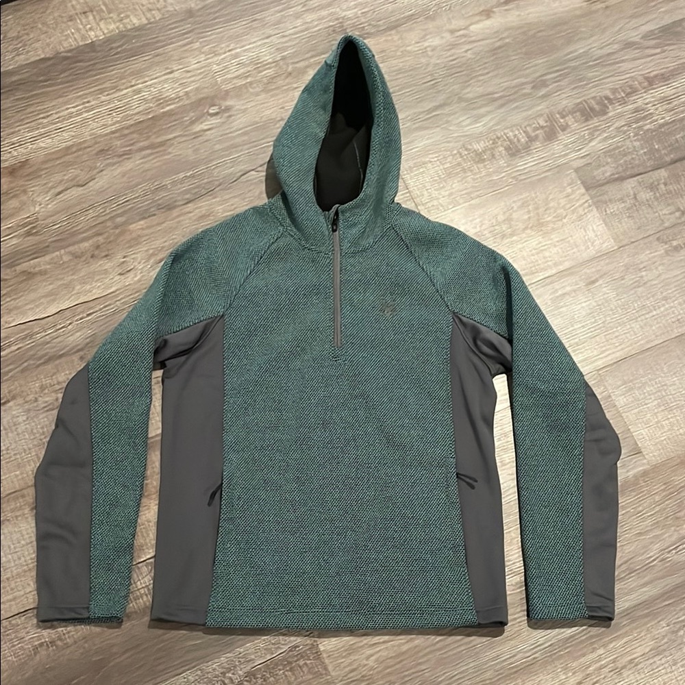 Spyder Boundless Hooded Half Zip size large Fleece Lined, zipper pockets